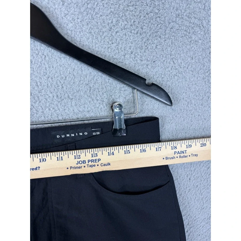 Dunning Pants Mens 32x30 Black Microfiber Stretch Chino Golf Casual Mens Travel